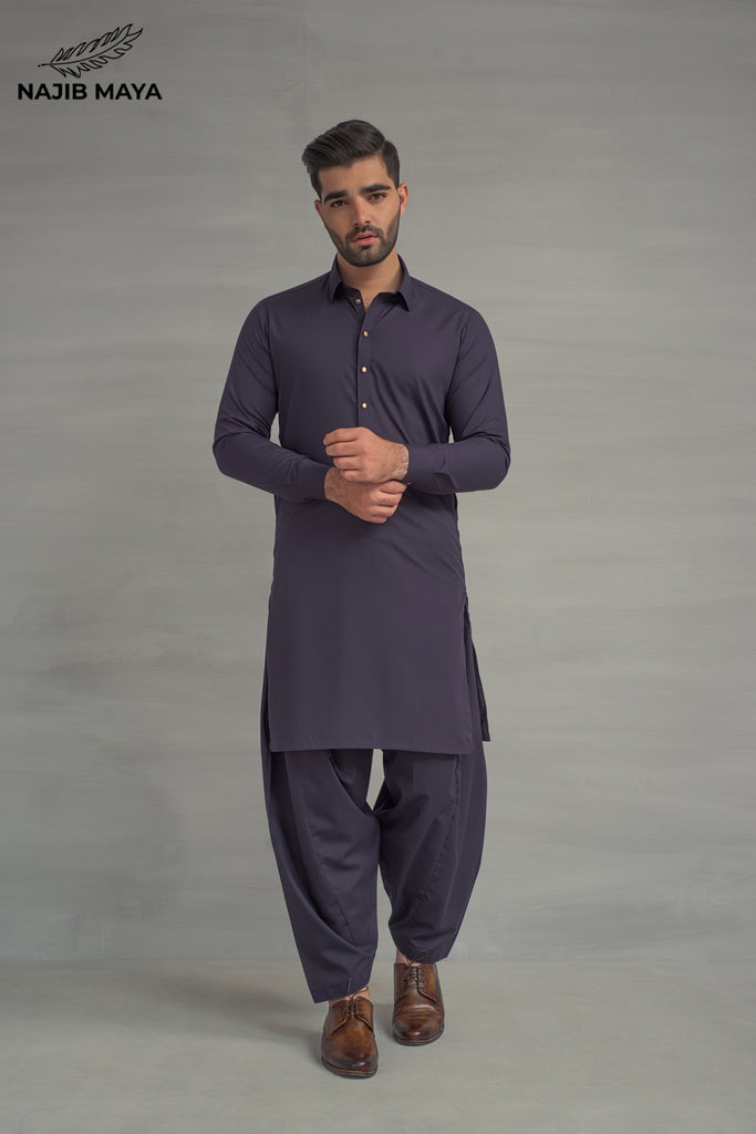 Purple Shalwar Kameez For Men's