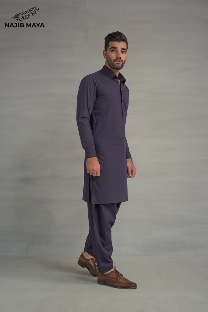 Purple Shalwar Kameez For Men's