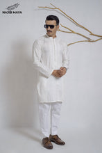 Load image into Gallery viewer, White Stylish Embroidery Kurta Pajama For Men&#39;s