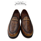 Classic Brown Two Tone Shoes For Men's