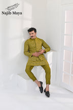 Dhaani Embroidery Waist Coat & Dhaani Embroidery Kurta Pajama For Men's