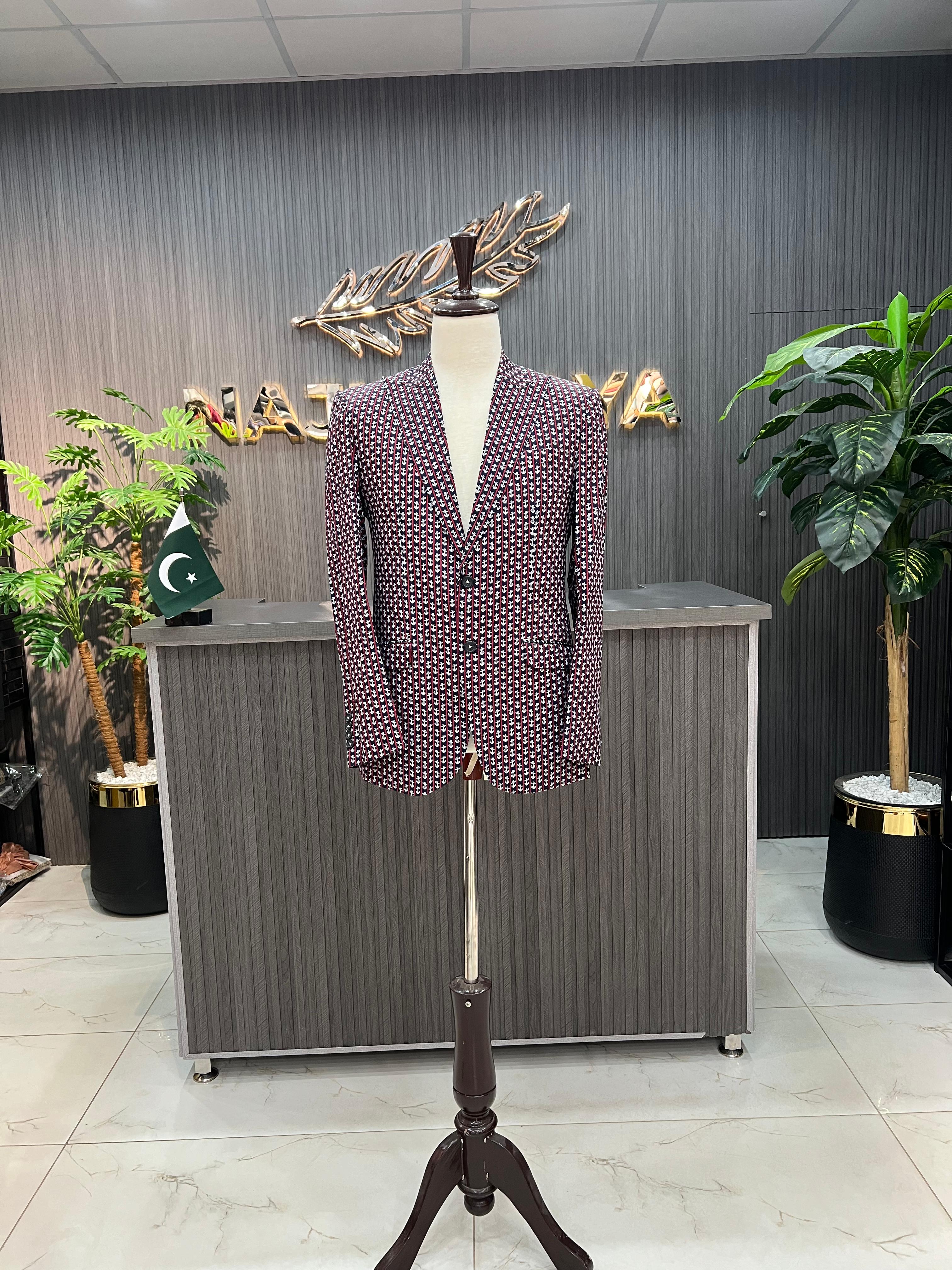 Multi Cheque Casual Coat For Men's Main image