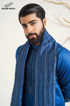 Till Blue Stylish Kurta Pajama + Shawl For Men's