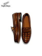 Load image into Gallery viewer, Brown Two Tone Shoes For Men&#39;s