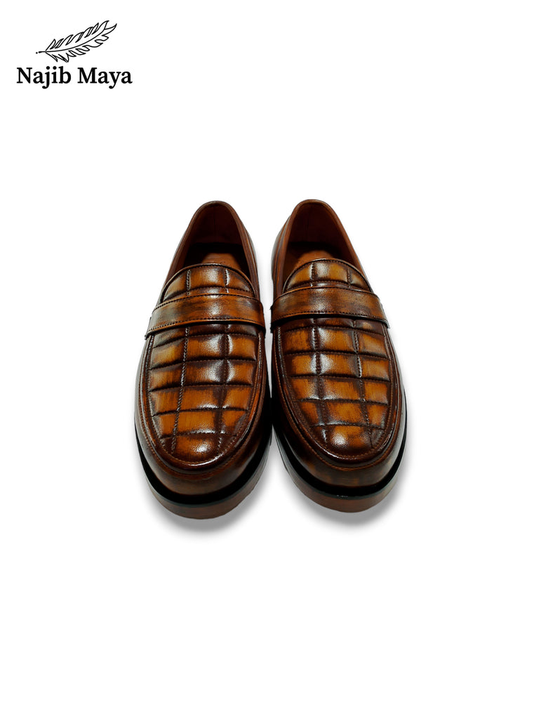 Brown Two Tone Shoes For Men's