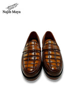 Load image into Gallery viewer, Brown Two Tone Shoes For Men&#39;s