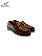 Load image into Gallery viewer, Brown Two Tone Shoes For Men&#39;s