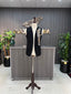 Black Embroidered Waistcoat For Men's