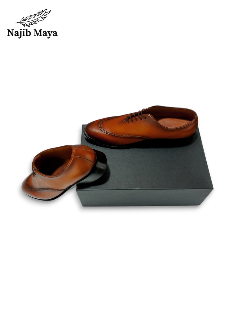 Brown Two Tone Shoes For Men's