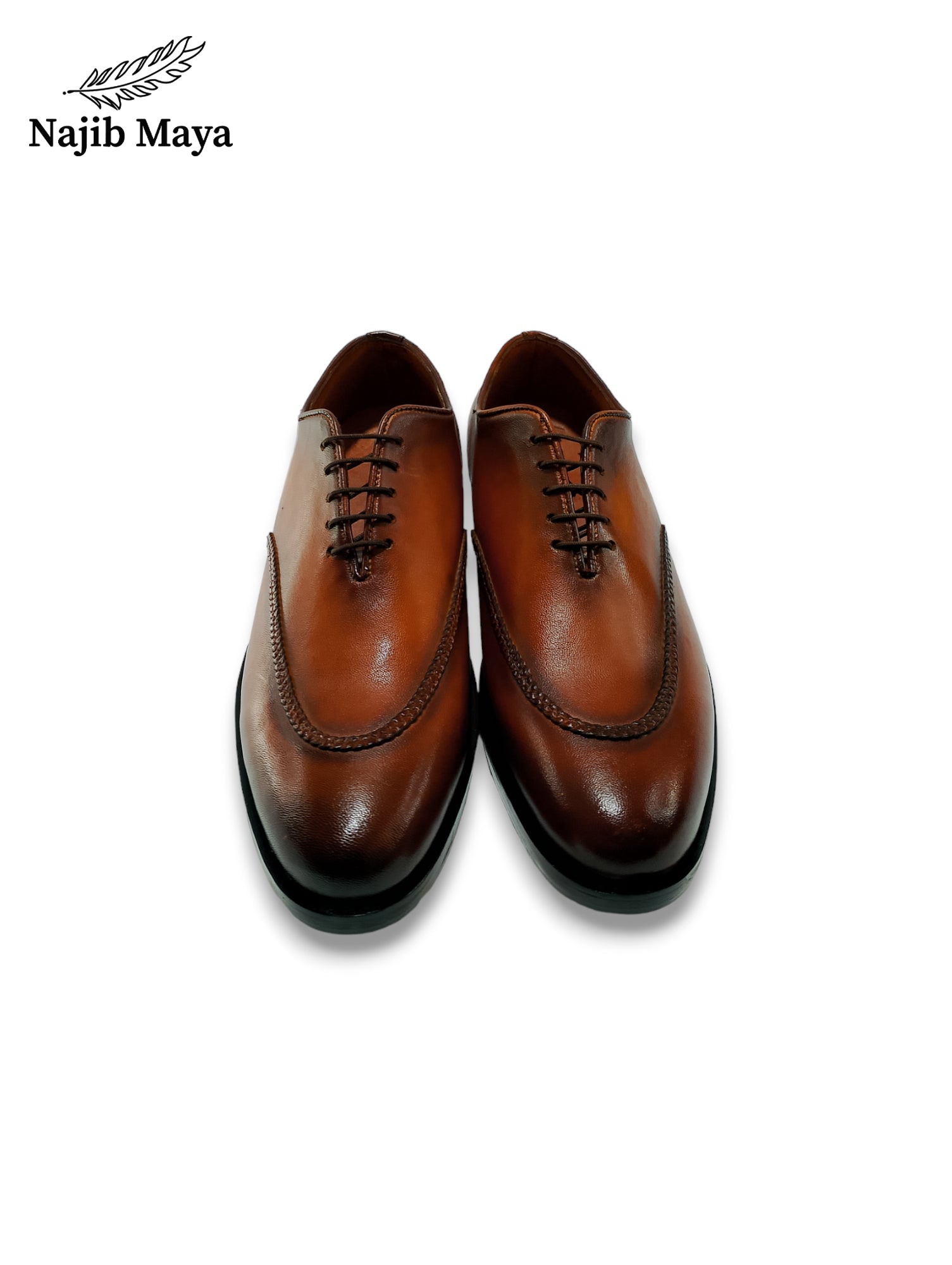 Brown Two Tone Shoes For Men's Secondary image