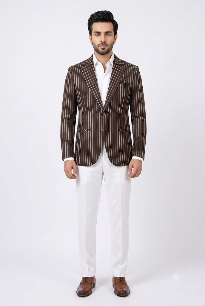 Black & Brown lining Casual Coat For Men's Main image