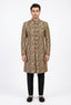 Black Copper Embroidery Sherwani For Men's