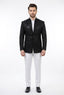 Black Embroidered Prince Coat For Men's