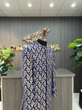 Load image into Gallery viewer, Blue Embroidery Sherwani For Men&#39;s