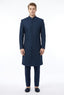 Blue Embroidery + Handwork Sherwani For Men's