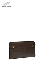 Brown Button Wallet For Men's