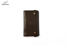 Load image into Gallery viewer, Brown Button Wallet For Men&#39;s