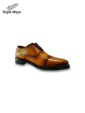 Load image into Gallery viewer, Mustard Brown Oxford Shoes For Men&#39;s