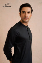 Black Kurta Pajama For Men's