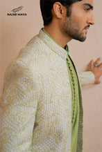 Load image into Gallery viewer, Powder Green Embroidery Prince Coat + Pistayi Kurta Pajama For Men&#39;s