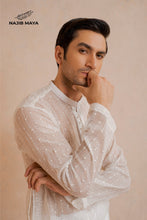Load image into Gallery viewer, White Embroidery Kurta Pajama For Men&#39;s