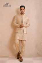 Load image into Gallery viewer, Biscuity Embroidery Prince Coat + Biscuity Embroidery Kurta Pajama For Men&#39;s