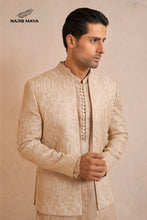Load image into Gallery viewer, Biscuity Embroidery Prince Coat + Biscuity Embroidery Kurta Pajama For Men&#39;s