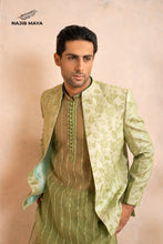 Load image into Gallery viewer, Pistayi Embroidery Prince Coat + Pistayi Embroidery Kurta Pajama For Men&#39;s