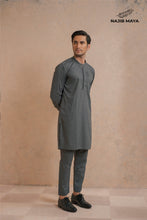 Load image into Gallery viewer, Classic Grey Embroidery Prince Coat + Plan Grey Kurta Pajama For Men&#39;s