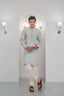 Pista Green Front Handwork Kurta With Pajama For Men's