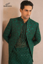 Load image into Gallery viewer, Green Embroidery Prince Coat + Green Embroidery Kurta Pajama For Men&#39;s