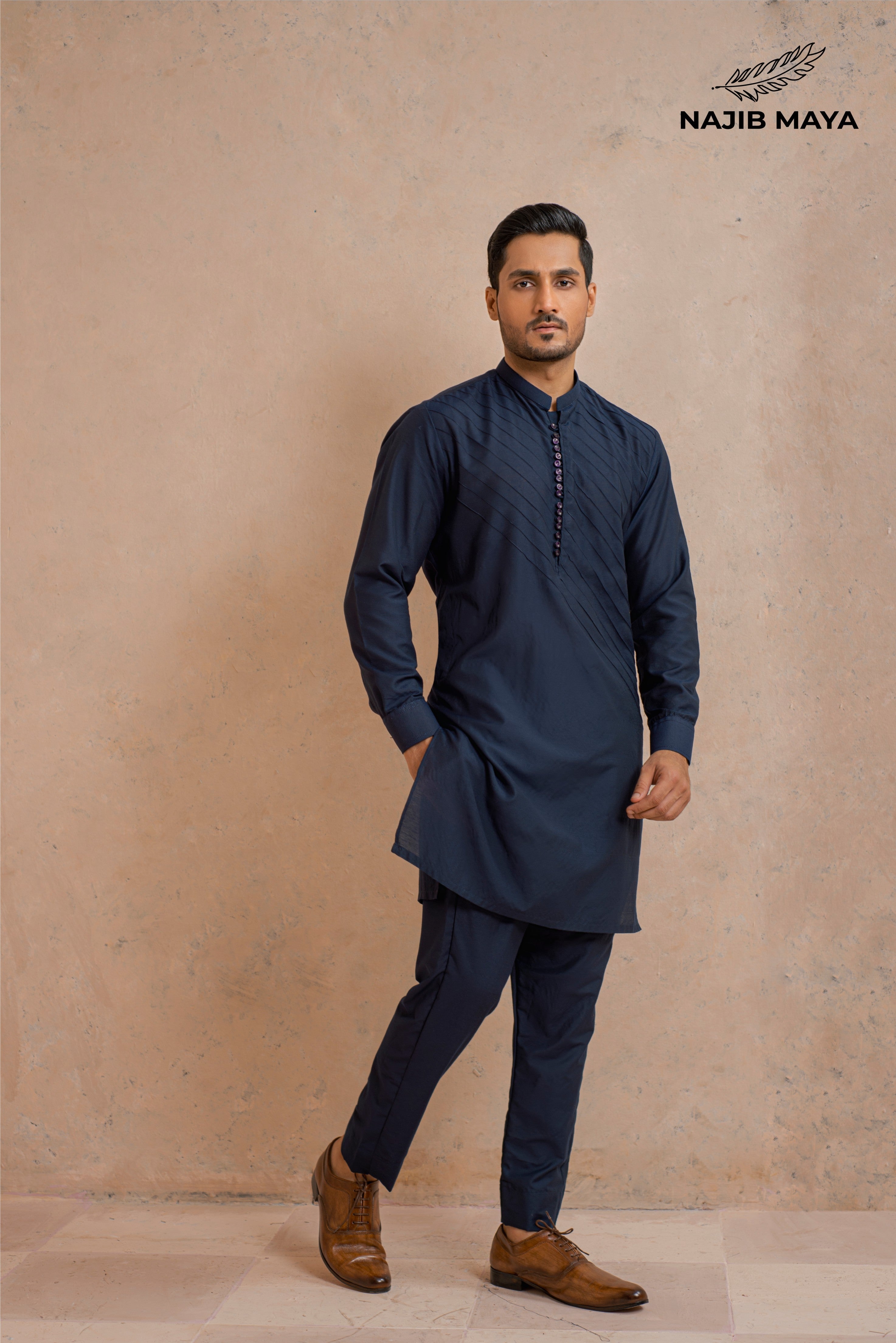 Blue Kurta Pajama For Men's Main image