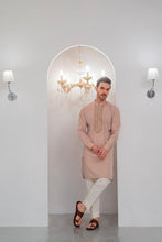 Load image into Gallery viewer, Mate Gold Front Handwork Kurta With Pajama For Men's