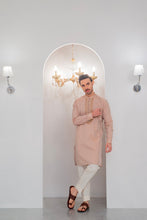 Load image into Gallery viewer, Mate Gold Front Handwork Kurta With Pajama For Men's