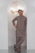 Load image into Gallery viewer, Grey Kurta With Bell Bottom Pajama For Men's