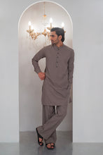 Load image into Gallery viewer, Grey Kurta With Bell Bottom Pajama For Men's