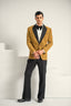 Dhani Velvet Coat Black Bell Bottom Pant For Men's