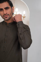 Green Kurta With Bell Bottom Pajama For Men's