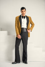 Load image into Gallery viewer, Dhani Velvet Coat Black Bell Bottom Pant For Men&#39;s