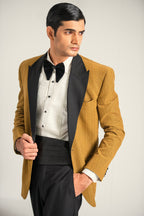 Dhani Velvet Coat Black Bell Bottom Pant For Men's