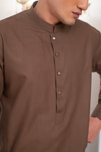 Brown Kurta With Bell Bottom Pajama For Men's