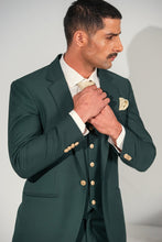 Load image into Gallery viewer, Green Elegant Coat Pant &amp;  Waistcoat For Men&#39;s