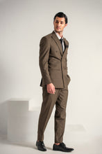 Load image into Gallery viewer, Brown Elegant Double Breasted Coat Pant For Men&#39;s