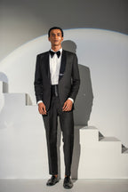 Black Tuxedo Coat Pant For Men's