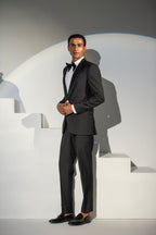 Black Tuxedo Coat Pant For Men's
