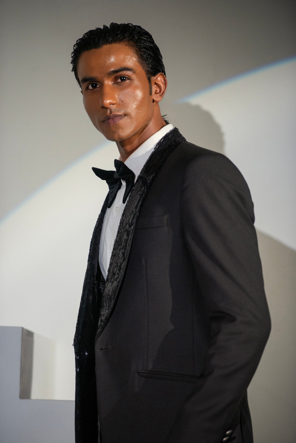 Black Tuxedo Coat Pant For Men's
