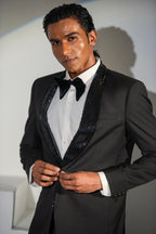 Black Tuxedo Coat Pant For Men's