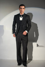 Load image into Gallery viewer, Black Tuxedo Coat Pant &amp; Waistcoat For Men&#39;s