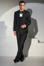 Load image into Gallery viewer, Black Tuxedo Coat Pant &amp; Waistcoat For Men&#39;s