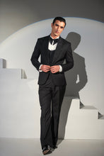 Load image into Gallery viewer, Black Tuxedo Coat Pant &amp; Waistcoat For Men&#39;s